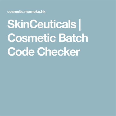 NARS&39;s 3 to 5 characters batch code (e. . Skinceuticals batch code checker